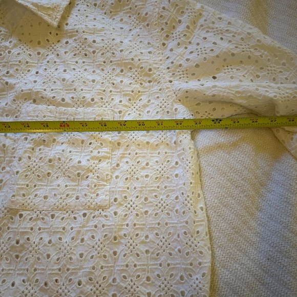 GAP Poplin Eyelet Full-Zip Pocket Shirt L Tall NWT - Picture 3 of 9